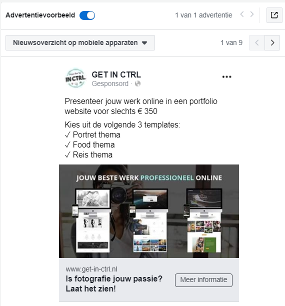 Facebook advertentie - www.get-in-ctrl.nl